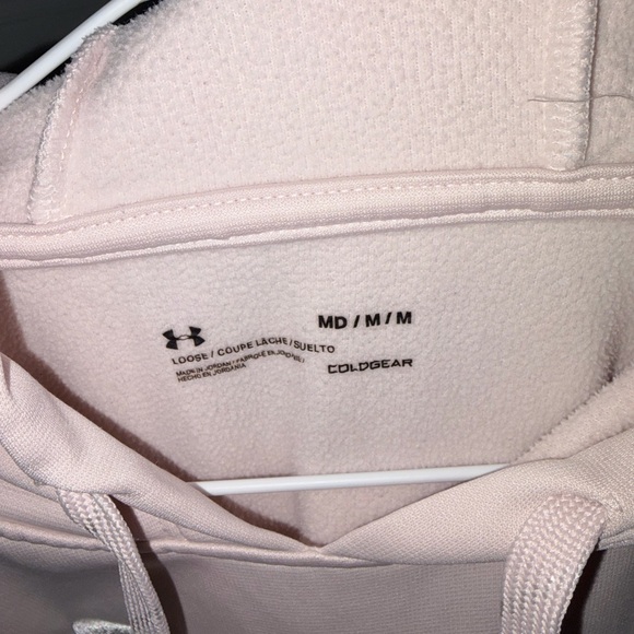 Under Armour Light Pink Hoodie with White Logo - Picture 4 of 4